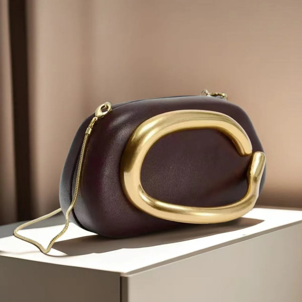 Metal-Accented Statement Handbag