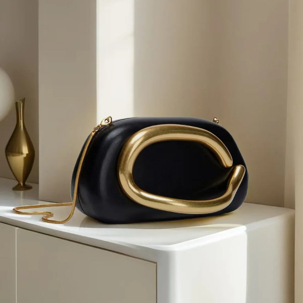 Metal-Accented Statement Handbag
