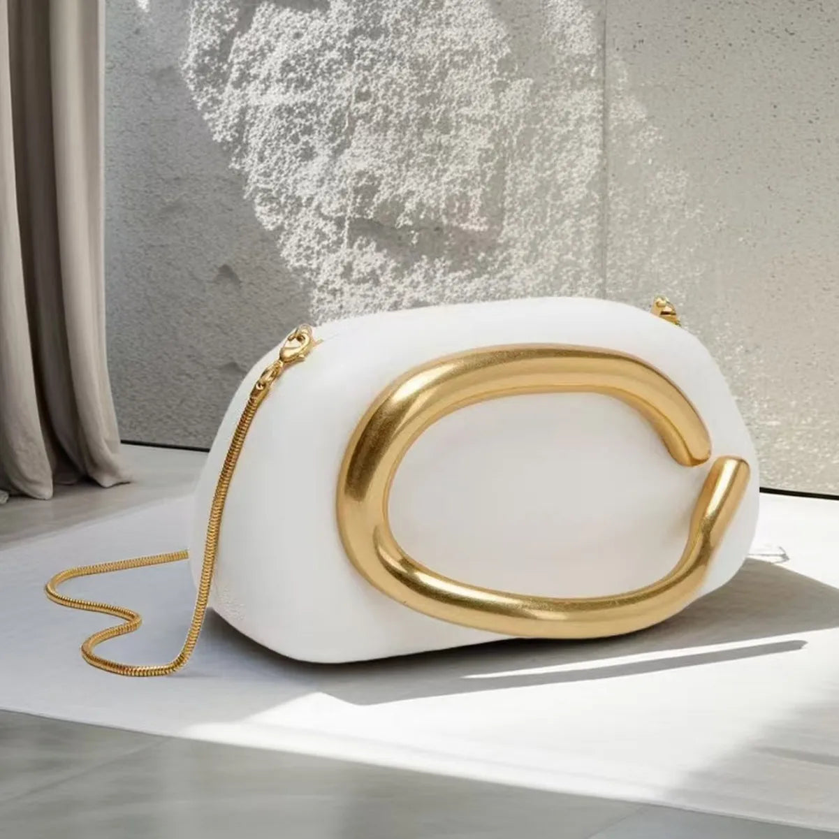Metal-Accented Statement Handbag