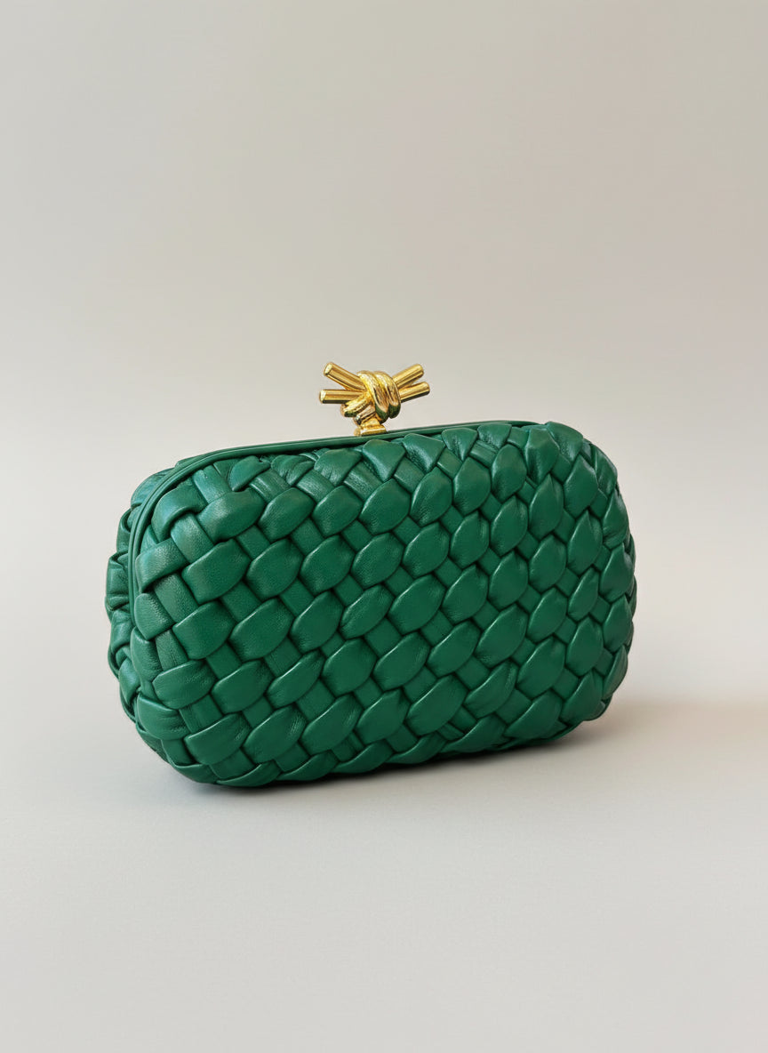 Statement Woven Clutch Bag